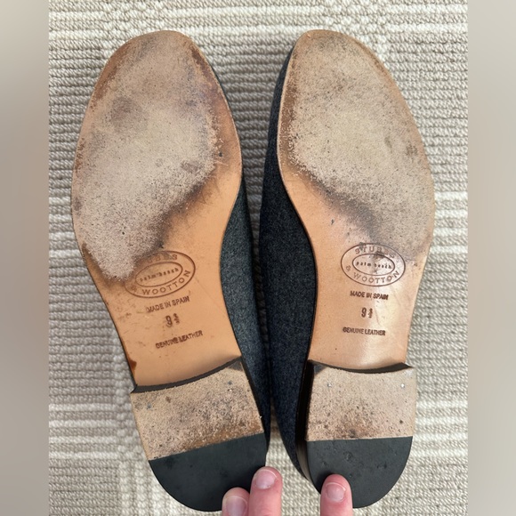 Men's Stubbs & Wootton Gray Flannel Slippers Shoe size 9.5 - Picture 3 of 5